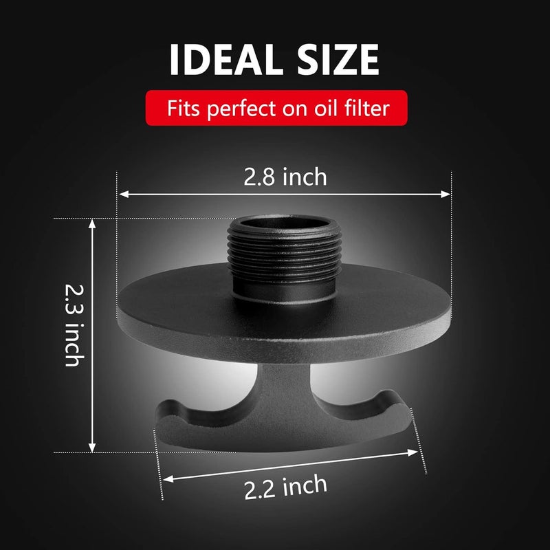 minlen Oil Filter Plug Tool, Aluminum Alloy Oil Filter Cap Off Tool for Dodge Ram 2500, 3500, 4500, 5500 Cummins 05083285aa Mo285 Turbo Diesel 5.7l 6.4l 6.7l (Black) - Image 5